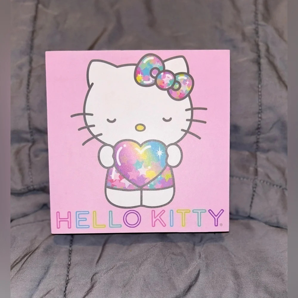 Pink Hello Kitty wooden wall hanging. 5x5". Pink with image of Hello Kitty. NEW!